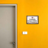 Classic Framed Plus Prohibido Comer o Beber en el Santuario Door or Wall Sign | Spanish - Office Room & Area Signs