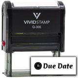 Vivid Stamp Due Date Self-Inking Rubber Stamps Teachers And Schools | Motivational Stamps For Children | Re-inkable Ink Pad