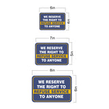Classic Framed Plus We Reserve The Right To Refuse Service To Anyone Door or Wall Sign | Public Business Warning Signage