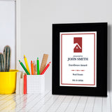 Real Estate Theme Customizable Black Frame Award Plaque | Easel Mount Option | Recognition of Achievement and Service Personalizable Plaques