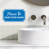 Notched Standard Please Wash Your Hands Wall or Door Sign