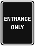 Signs ByLITA Portrait Round Entrance Only Sign - Laser-Engraved Lettering | Durable ABS Plastic | Vibrant Colors | Powerful Foam Tape