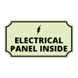 Notched Standard Electrical Panel Inside Wall or Door Sign | Facilities and Rooms Sign