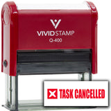 Vivid Stamp Task Cancelled Self-Inking Rubber Stamps Teachers And Schools | Motivational Stamps For Children | Re-inkable Ink Pad