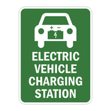 Portrait Round Plus Electric Vehicle Charging Station Door or Wall Sign | Electric Vehicle Charging Station | Parking