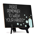 Signs ByLITA Please Remember To Wash Your Hands, Hygiene Table Sign, 6