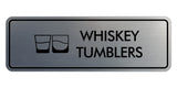 Signs ByLITA Standard Whiskey Tumblers Door or Wall Sign Easy Installation | Durable Construction | Kitchen Essentials | Hygiene | AirBnB Signs