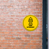 Circle Plus Fire Hydrant Wall or Door Sign | Easy Installation | Office & Building Signage