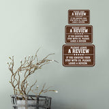 Classic Framed Plus Please Leave A Review If You Enjoyed Your Stay With Us, Please Leave A Review. Door or Wall Sign | Public Notice Signs