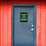 Portrait Round Plus Welcome to the Nerd Cave Wall or Door Sign | Easy Installation | Gaming | Home Decor