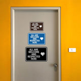 Signs ByLITA Classic Framed All Are Welcome And Respected Here Wall or Door Sign