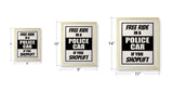 Designs ByLITA Free Ride In A Police Car If You Shoplift, Wall Print Art | Retail Store Decoration (Unframed or Framed)