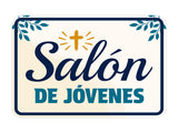 Classic Framed Plus Salón de Jóvenes — Youth Room / Youth Ministry Door or Wall Sign | Spanish - Church Room & Area Signs