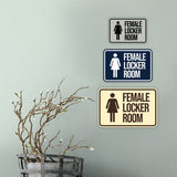 Classic Framed Female Locker Room Wall or Door Sign