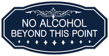 Signs ByLITA Victorian No Alcohol Beyond This Point Wall or Door Sign - Easy Installation | Durable Wall or Door