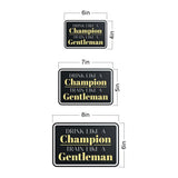 Classic Framed Plus Drink Like a Champion, Train Like a Gentleman Door or Wall Sign | Motivational Decor