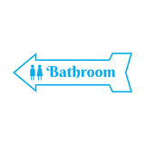 Arrow Shape Bathroom 12x4" Wall or Door Sign | Restrooms Signage