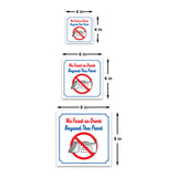 Square Plus No Food or Drink Beyond This Point Door or Wall Sign | Workplace Cleaning Signage