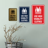 Signs ByLITA Portrait Round Use High Visibility Clothes Wall or Door Sign