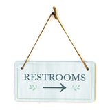 Restroom & Hygiene 5x10 Hanging Wall or Door Signs (Dark Wood)