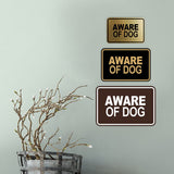 Signs ByLITA Classic Framed Aware Of Dog Wall or Door Sign
