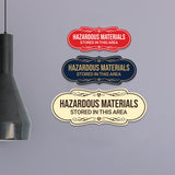 Signs ByLITA Designer Hazardous Materials Stored in this Area Wall or Door Sign