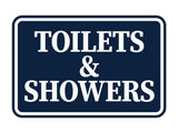 Classic Framed Toilets & Showers Wall or Door Sign