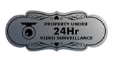 Designer Property Under 24Hr Video Surveillance (Camera) Wall or Door Sign
