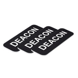 Deacon 1 x 3" Name Tag, (3 Pack)