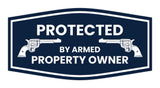 Fancy Protected by Armed Property Owner .45 Wall or Door Sign