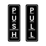 Signs ByLITA Vertical Push and Pull - Christian Door Signs (Christian Motivational Acronym) Door Sign