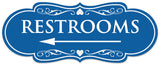 Signs ByLITA Designer Restrooms Left Arrow Sign - Easy Installation | Durable Wall or Door Sign