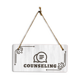 Counseling Room 5x10 Hanging Plus Wall or Door Sign | Religious Rustic Wood Sign