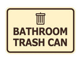 Signs ByLITA Classic Framed Bathroom Trash Can Wall or Door Sign