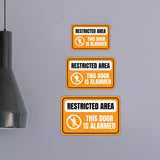 Classic Framed Plus Restricted Area This Door Is Alarmed Wall or Door Sign | Eco-Friendly Recycling