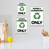 Portrait Round Plus Paper & Cardboard Only Wall or Door Sign | Office Eco-Friendly Signage