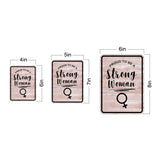 Portrait Round Plus Proud To Be A Strong Woman Wall or Door Sign | Motivational Home Decor