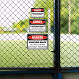 Classic Framed Plus Danger: Confined Space – Do Not Enter Without Training Door or Wall Sign | Miscellaneous Warning Signs - Industrial & Construction