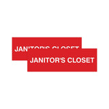 Basic Janitor's Closet Door/Wall Sign (Multipack)