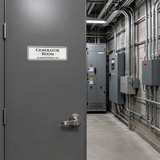 Standard Plus Generator Room — Authorized Personnel Only — Wall or Door Sign | Specialist Room - Sign