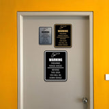Signs ByLITA Portrait Round Warning Firearms Range Ahead Beyond This Sign You Will Be Down Range Door or Wall Sign Easy Installation | Health And Safety | Building And Danger Signs