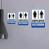 Portrait Round Plus Employee Restroom Wall or Door Sign | Office & Workspace Bathroom Signage