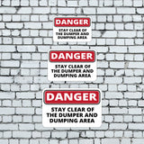 Classic Framed Plus Danger Stay Clear Of The Dumper And Dumping Area Door or Wall Sign | Health & Safety Signage