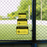 Classic Framed Plus Warning Children Prohibited Wall or Door Sign | Children Safety Sign