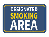 Classic Framed Plus Designated Smoking Area Door or Wall Sign | Warning Signage