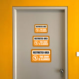 Classic Framed Plus Restricted Area This Door Is Alarmed Wall or Door Sign | Eco-Friendly Recycling