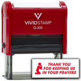 Vivid Stamp Thank you for keeping us in your prayers Self-Inking Rubber Stamps