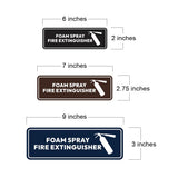 Signs ByLITA Standard Foam Spray Fire Extinguisher Door or Wall Sign | Easy Installation | Elegant Design