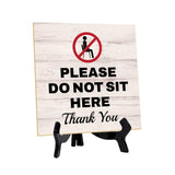 Touch-Free & Do Not Disturb Table Signs 5"x 5" Square Table Sign With Acrylic Easel