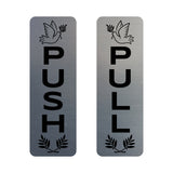Signs ByLITA Vertical Push and Pull Door Signs (Peace Doves) Door Signs